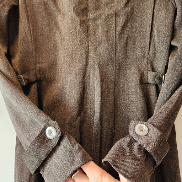 Jenne Maag Brown Speckled Wool Utility Zip Blazer - Picture 4 of 8